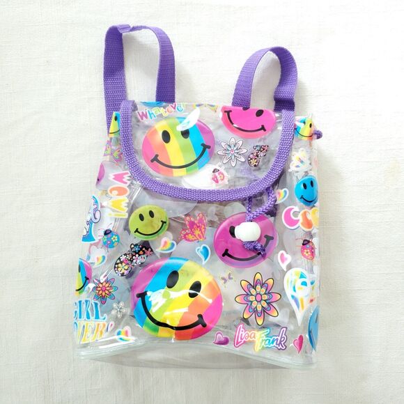 Handbags - Vintage 90s Lisa Frank Smiley Clear Purple Backpack Mini